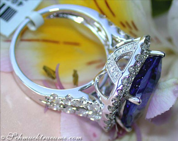 Erstklassiger AAA Tansanit Ring mit Brillanten - Image 6