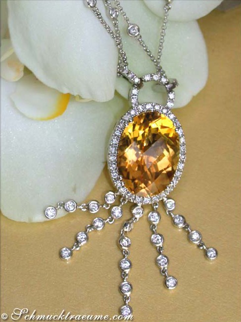 Attraktives Citrin Collier mit Brillanten - Image 5