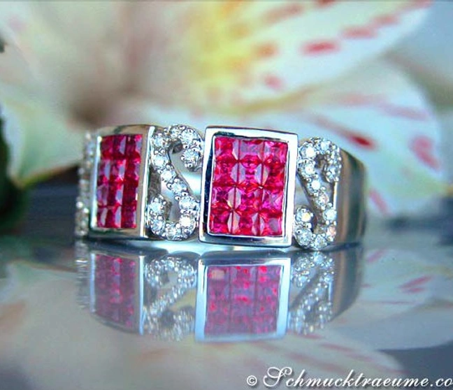 Aparter Rubin Ring mit Brillanten - Image 1 Aparter Rubin Ring mit Brillanten - Image 1