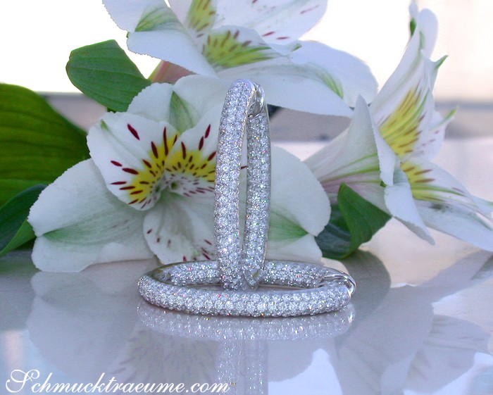 Ovale Diamanten Pavé Creolen - Image 4