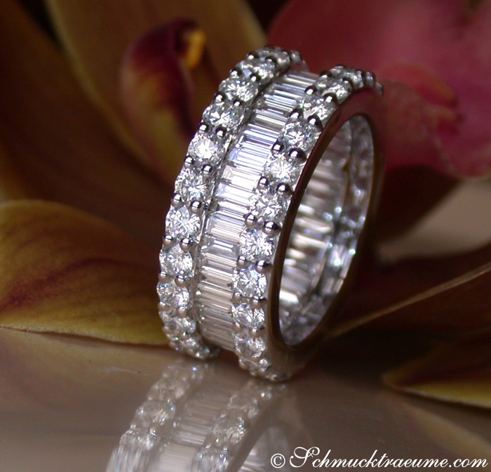 Exquisiter Brillanten Memory Ring mit Baguette Diamanten - Image 3