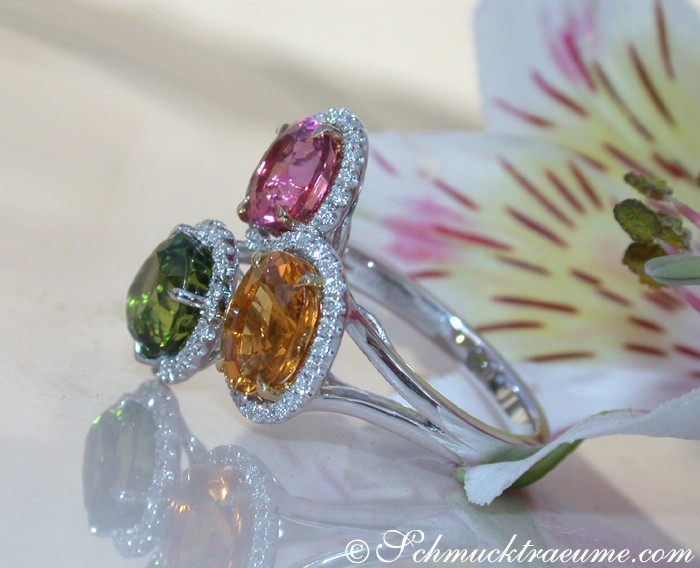 Femininer Turmalin Ring mit Brillanten - Image 6