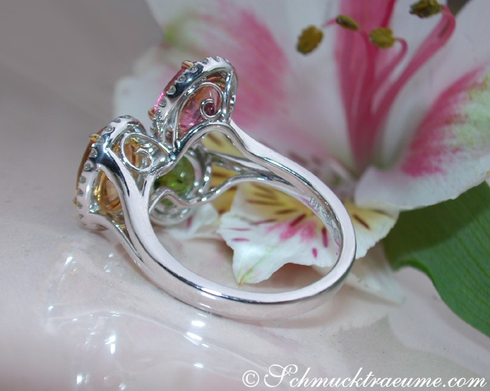 Femininer Turmalin Ring mit Brillanten - Image 7