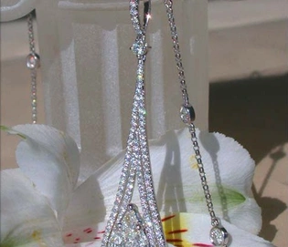 Edler Brillanten-Anhänger mit Diamanten im Illusion-Design in Weißgold 750