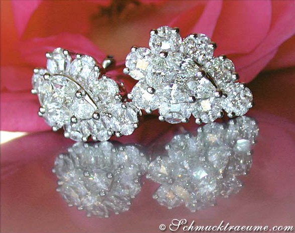 Einzigartige Brillanten / Diamanten Ohrstecker im Tropfen Design - Image 4