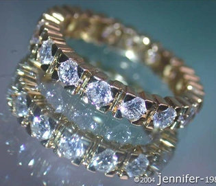 Gelbgold 750 Diamant Memory Ring mit 1.900 Karat TW VS