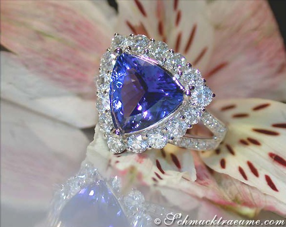 Erstklassiger Tansanit Ring mit Brillanten - Image 5