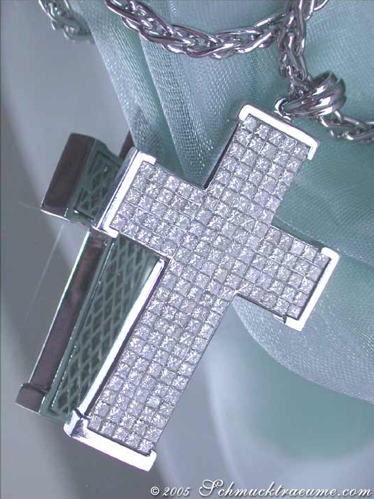 Exquisiter Diamanten Kreuz Anhänger (3,92 ct.) - Image 4