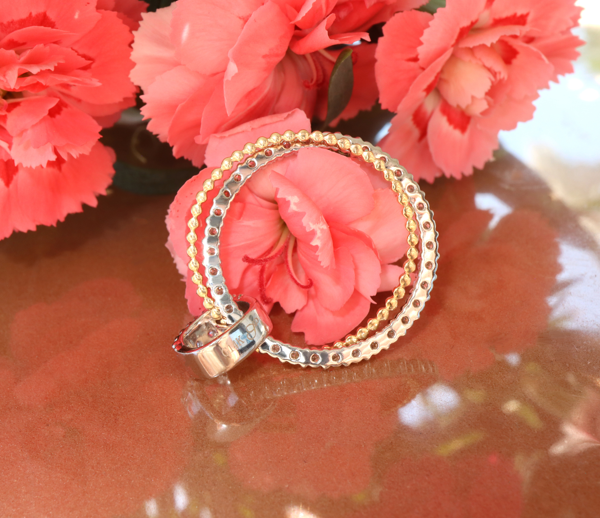 Zeitlos klassischer Brillanten Kreis Anhänger in Gelb- & Weißgold 585 - Image 8