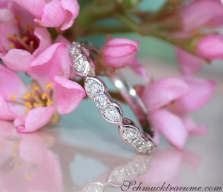 Weißgold 750 Diamantring mit 0.240 Karat W SI Diamanten