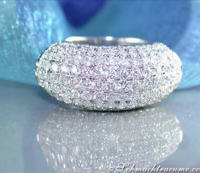 Weißgold 750 Diamanten Pavé Ring, detailreich, funkelnd, elegant Weißgold 750 Diamanten Pavé Ring, detailreich, funkelnd, elegant