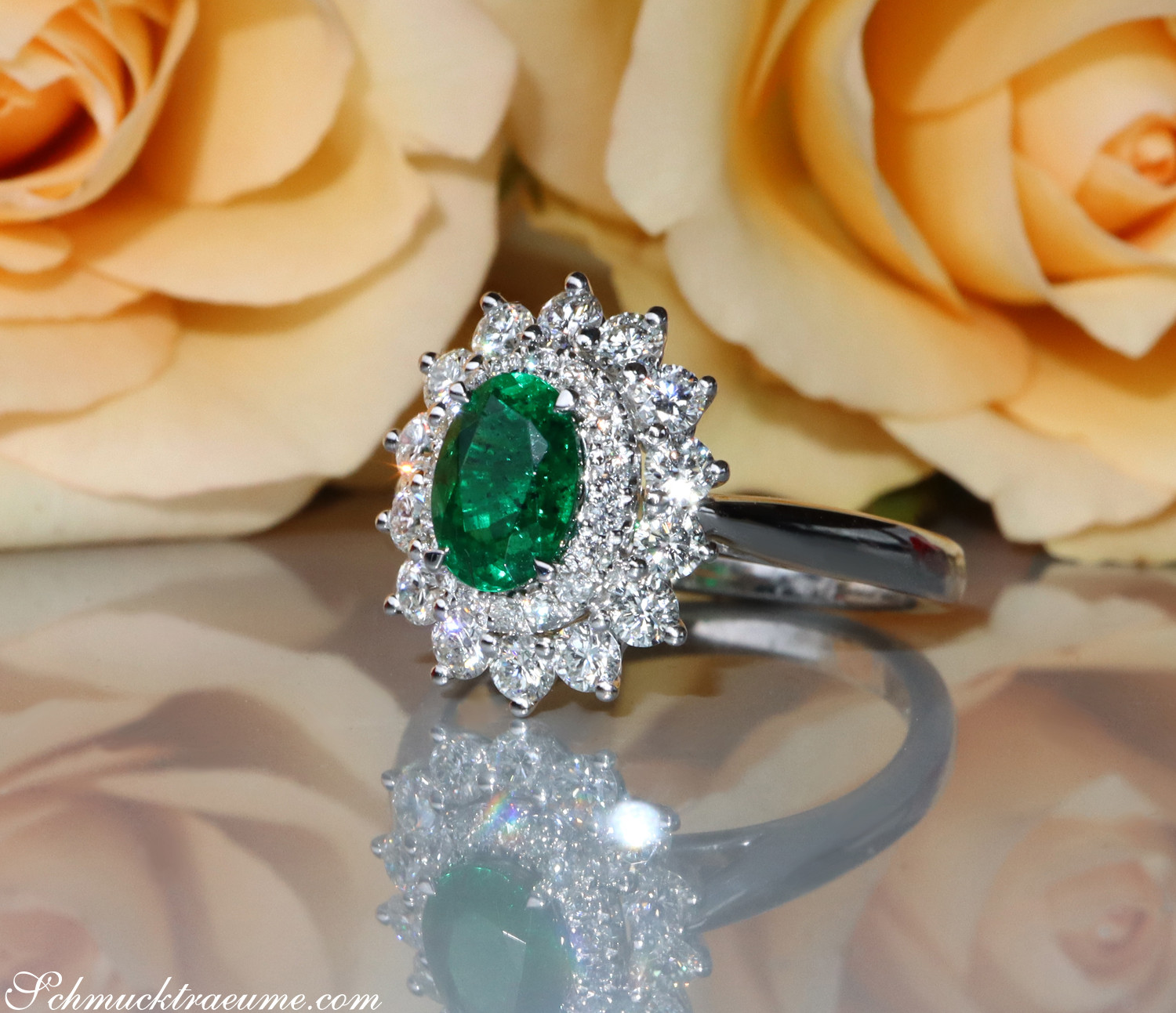 Prachtvoller Smaragd Ring "Entourage" - Image 3