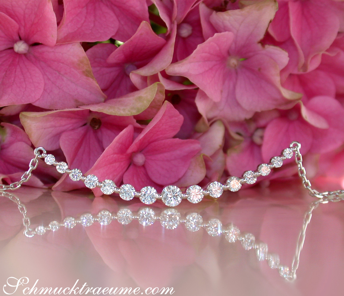 Brillanten Halskette "Schwebender Diamant" - Image 11