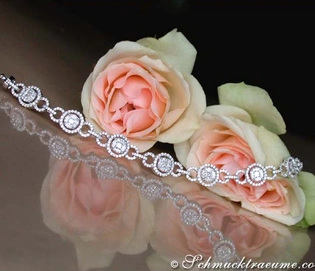 Illusion-Design Diamanten Armband in Weißgold 750 mit 4.120 Karat TW SI/VS