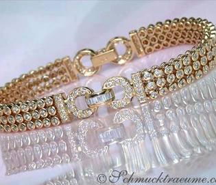 Gelbgold-Armband mit 2.840 Karat Diamanten, elegantes Design