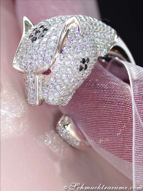 Stattlicher Panther Ring mit Brillanten - Image 4