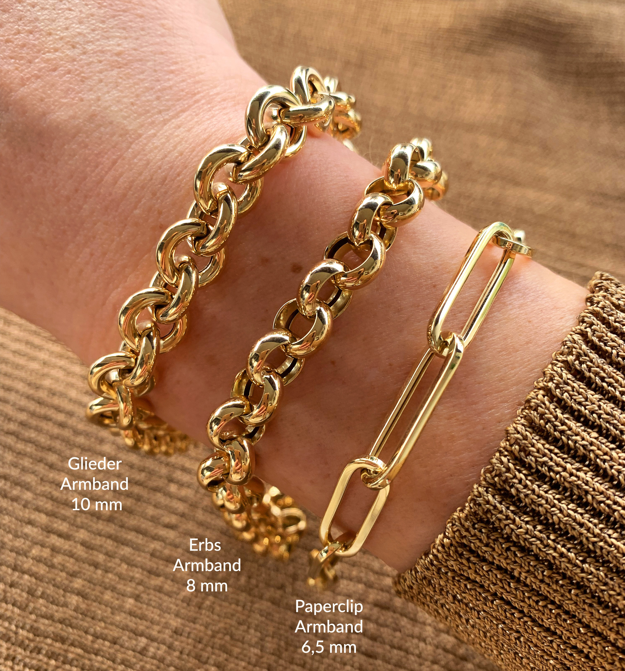 Gold Pur: Zeitloses Erbs Armband in Gelbgold 585 - Image 5