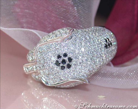 Stattlicher Panther Ring mit Brillanten - Image 3