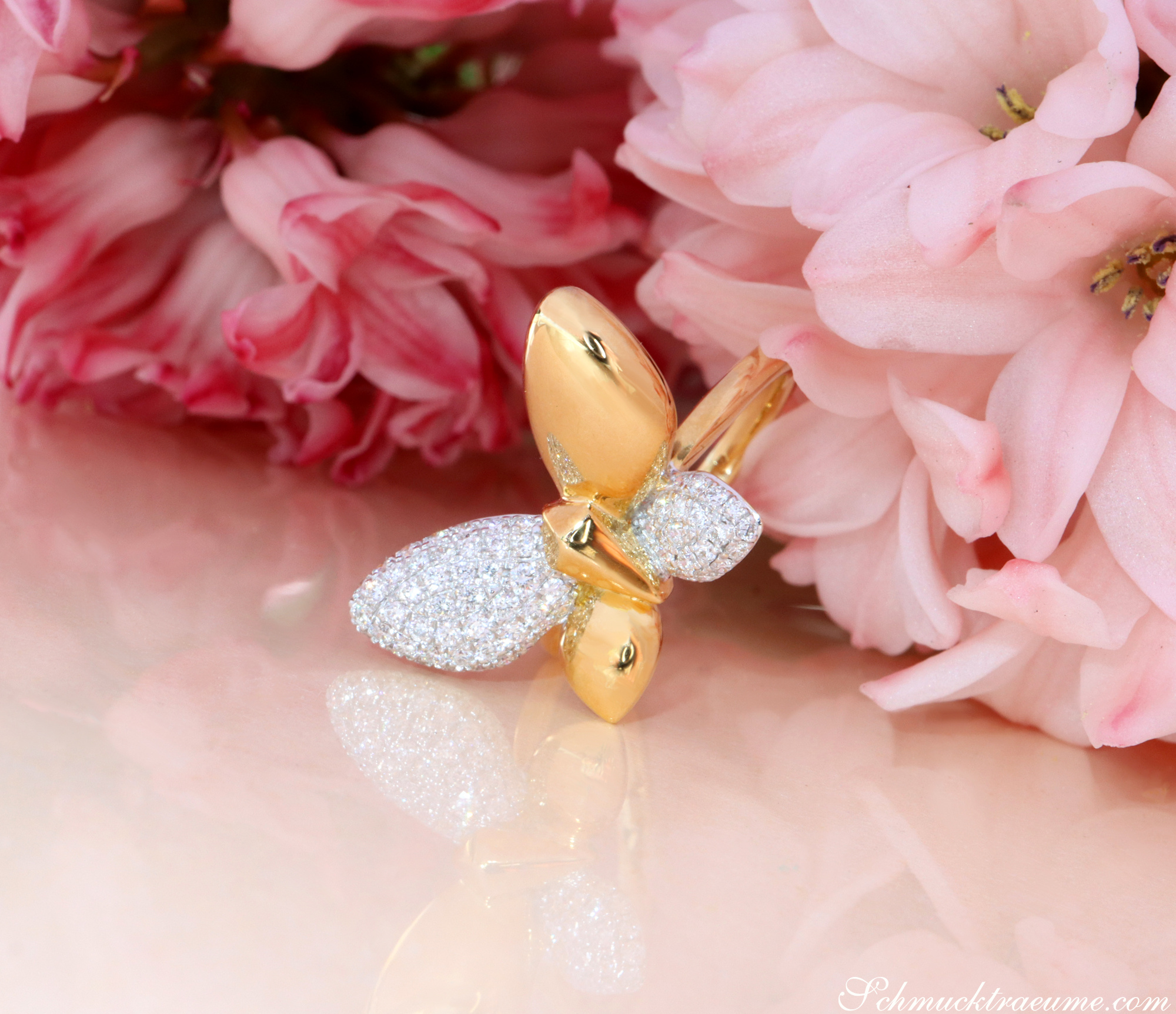 Brillanten Schmetterling Ring „Golden Butterfly“ - Image 13