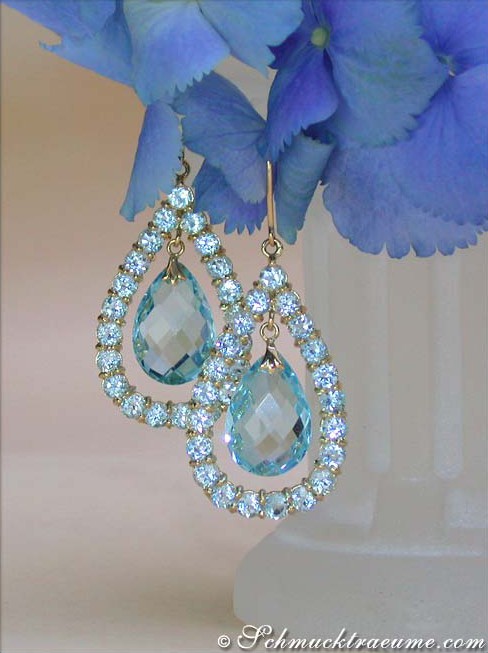 Prächtige Blautopas Ohrhänger - Image 3