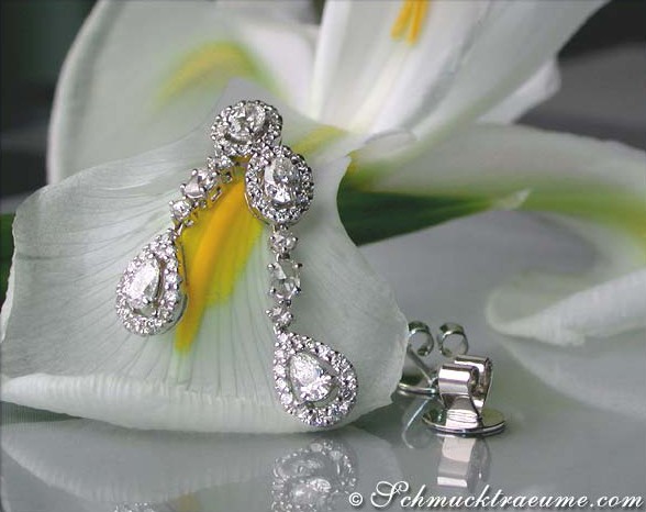 Elegante Ohrringe mit Diamanten in vier Schliffarten - Image 3