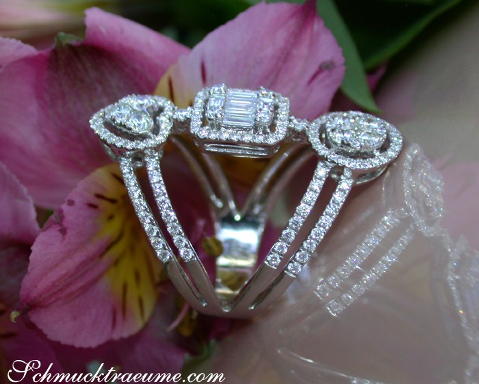 Ausgefallener Brillanten Ring mit Baguette Diamanten - Image 5