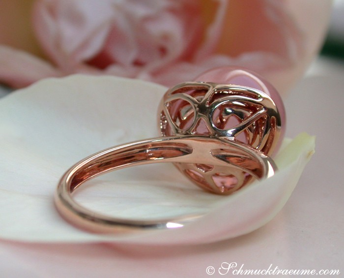 Bezaubernder Rosenquarz Brillanten Ring - Image 5