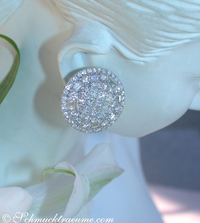 Noble Brillanten Ohrstecker mit Princess & Baguette Diamanten - Image 6