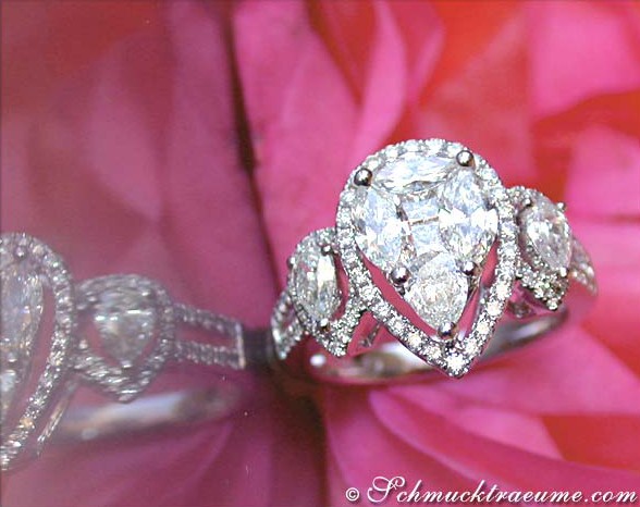 Einzigartiger Diamant Ring im Tropfen Design - Image 2