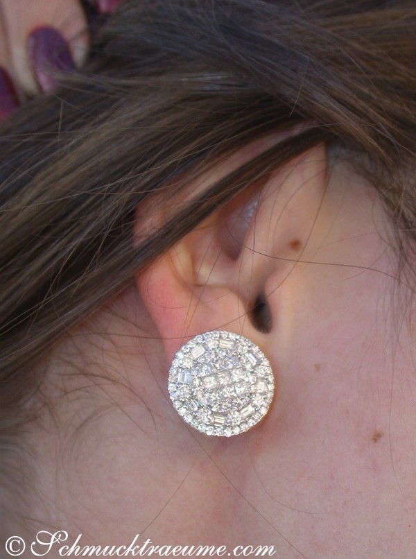 Noble Brillanten Ohrstecker mit Princess & Baguette Diamanten - Image 4