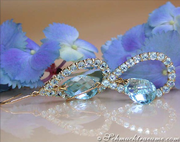 Prächtige Blautopas Ohrhänger - Image 4