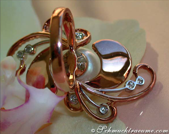 Fantastischer Südseeperle Ring mit Brillanten - Image 4