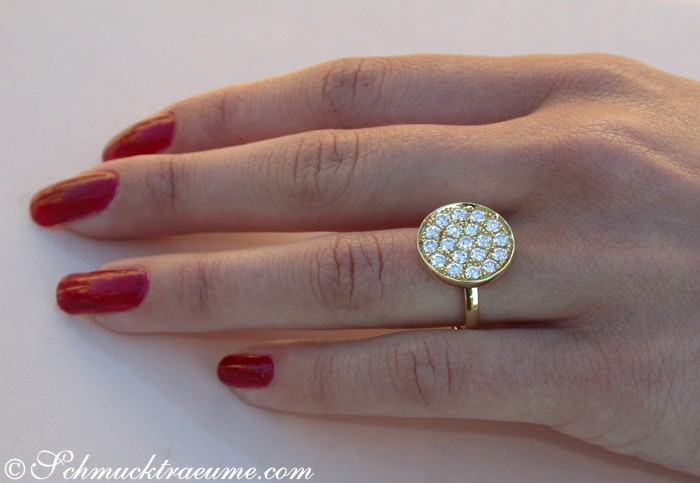 Ungewöhnlicher Brillant Ring in Gelbgold - Image 5