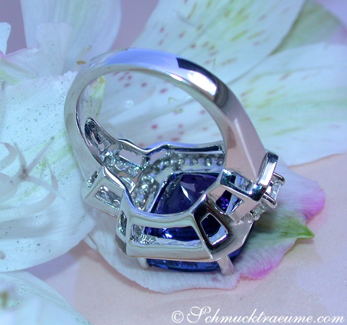 Erlesener AAA Tansanit Ring mit Brillanten & Diamanten - Image 6