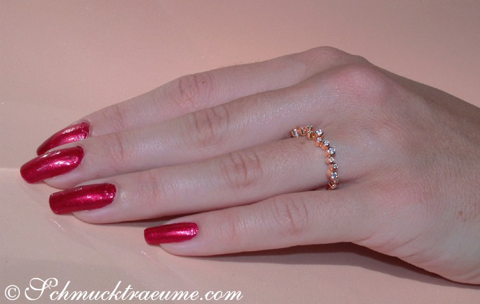 Graziler Diamanten Memory Ring in Roségold - Image 4