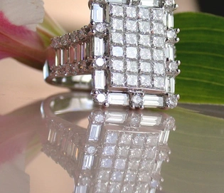 Weißgold 750 Diamantenring mit Brillanten - Luxusjuwel