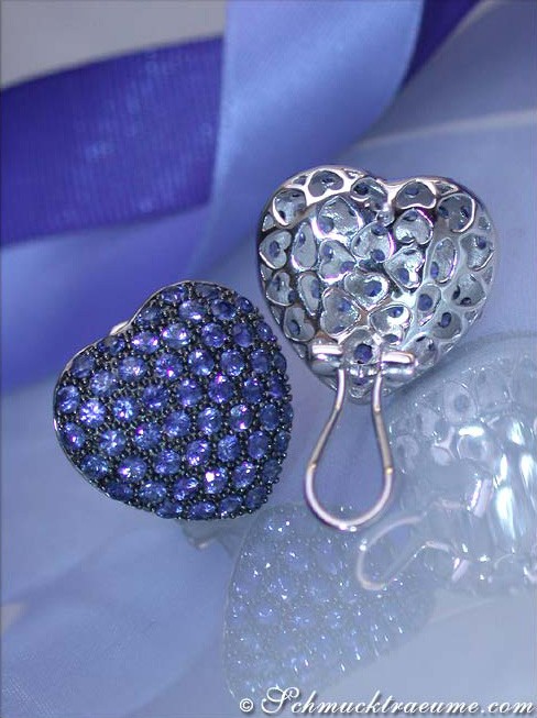 Wundervolle Saphir Ohrstecker im Herz-Design - Image 3