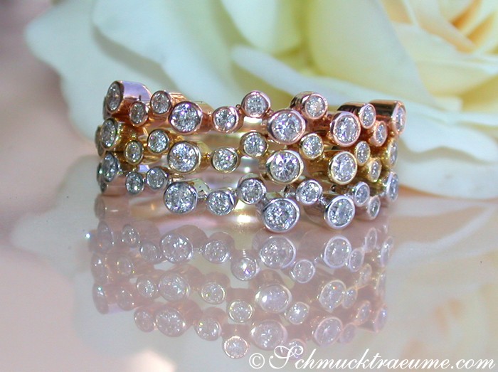 Charmanter Diamanten Memory Ring in Gelbgold - Image 5