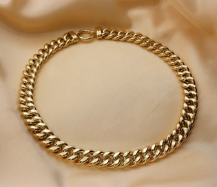 Gold Pur: Gigantisches Panzer Collier aus Gelbgold 585, 140 Gramm