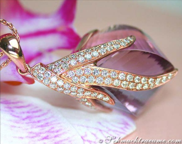 Stattlicher Amethyst Anhänger mit Brillanten - Image 4