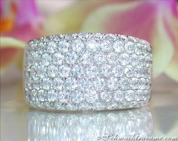 Extra breiter Brillanten Band Ring (3,76 ct.) - Image 2