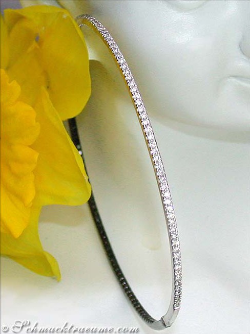 Riesige Creolen mit schwarzen Diamanten und weißen Brillanten - Image 5