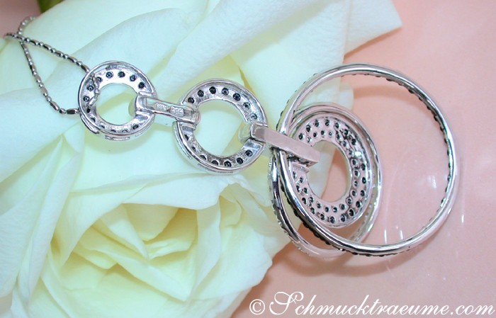 Extra langer Brillanten Anhänger mit schwarzen Diamanten - Image 5