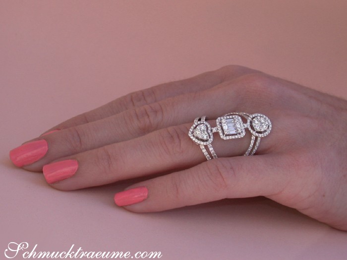 Ausgefallener Brillanten Ring mit Baguette Diamanten - Image 3