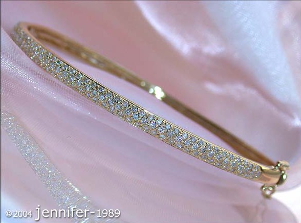 Gelbgold 585 Diamantenarmreif mit 1.120 Karat W SI Diamanten