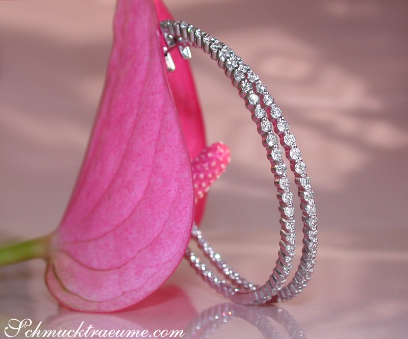 Prachtvoll große Diamanten Creolen (Ø 5,5 cm) - Image 8