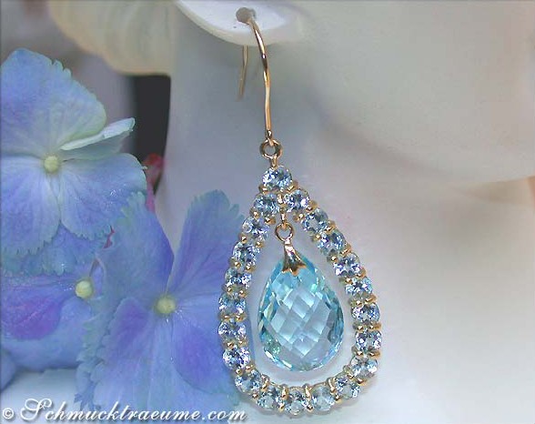 Prächtige Blautopas Ohrhänger - Image 2