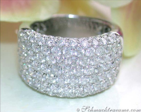Extra breiter Brillanten Band Ring (3,76 ct.) - Image 6